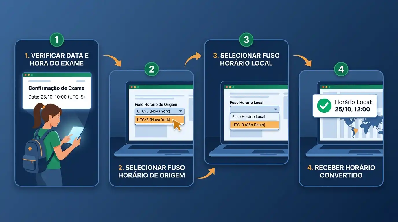 Como funciona a conversão de fuso horário