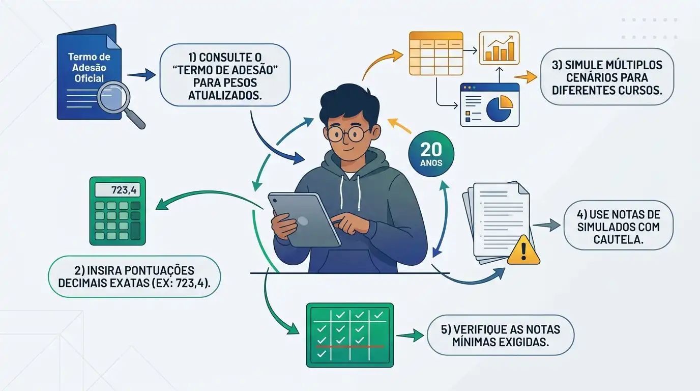 Dicas práticas para usar a calculadora de média do ENEM