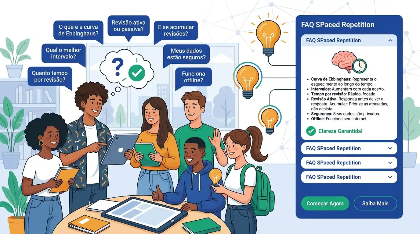 Perguntas frequentes sobre Revisão Espaçada
