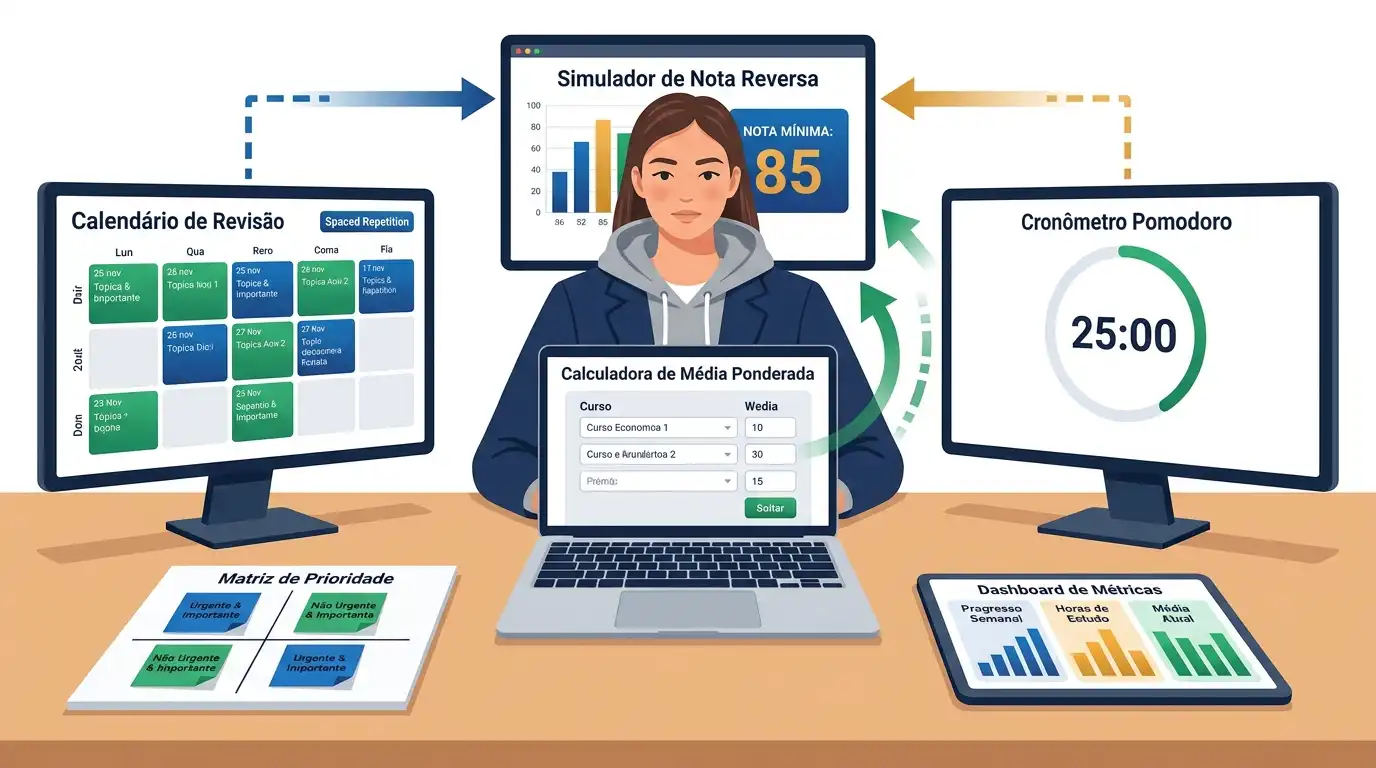 Como integrar o simulador de notas à sua rotina de estudos universitária