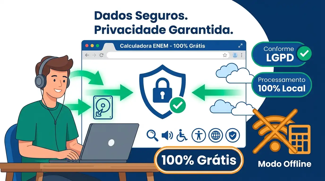 Privacidade e acessibilidade na calculadora ENEM