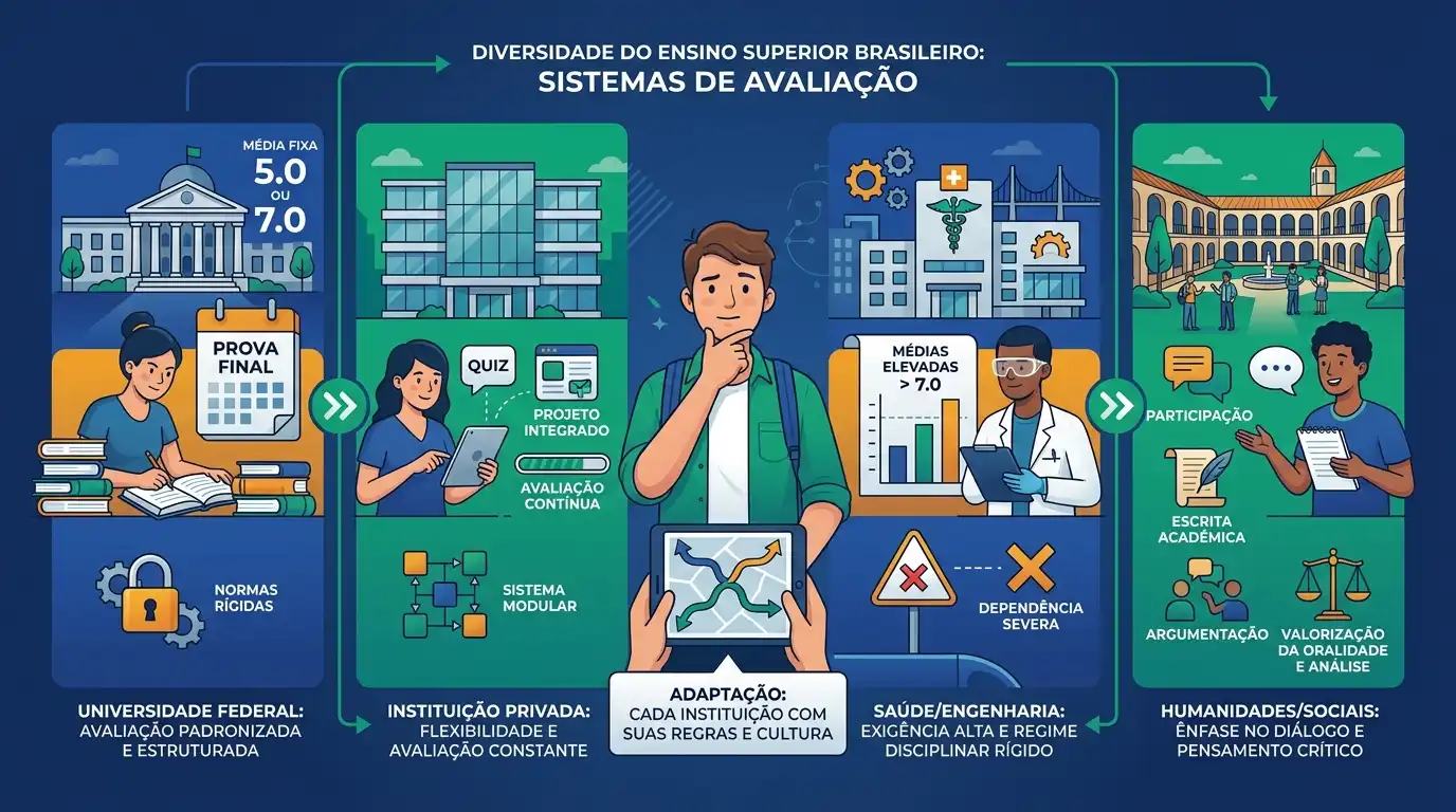 Regras diferentes de faculdades brasileiras como USP, UNICAMP e UFMG